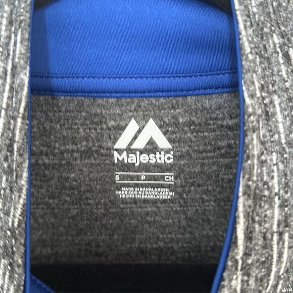 NWT Majestic Heather Grey Los Angeles Dodgers Quarter Zip Sweatshirt Size S - Picture 6 of 8